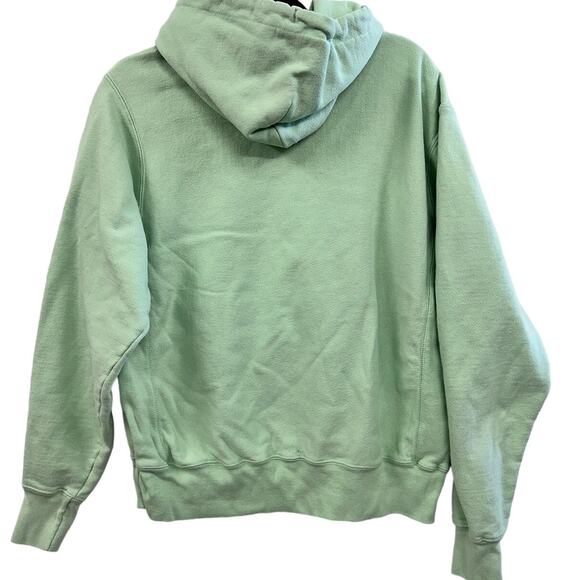 Champion men's size Medium reverse weave hoodie green sweatshirt kangaroo - Picture 2 of 9